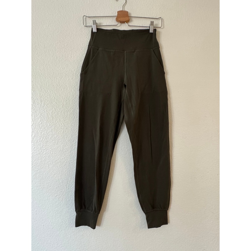 Lululemon Align Jogger High-Rise Nulu 28" Size 4 Dark Olive Green Excellent